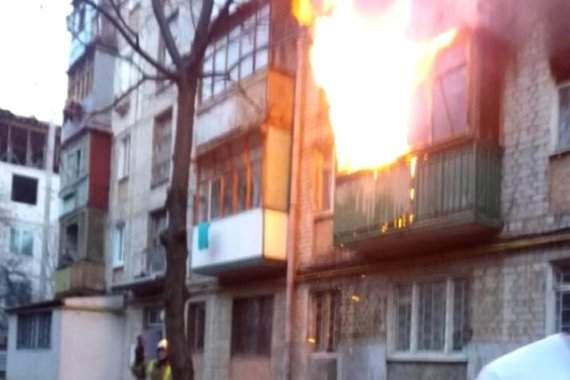 Пожар в Харцызске на Николенко