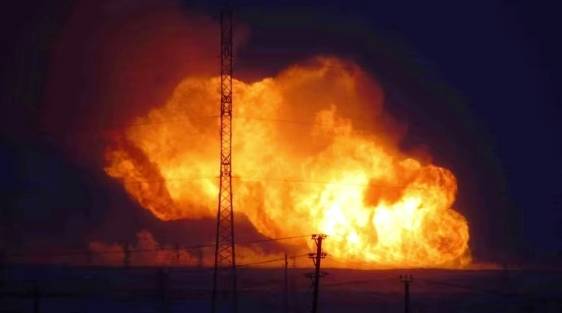 Пожар на газопроводе под Иловайском